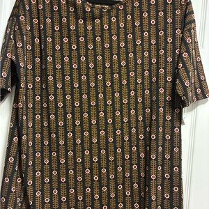 LuLaRoe Black and Brown Silky Irma NWT Size S